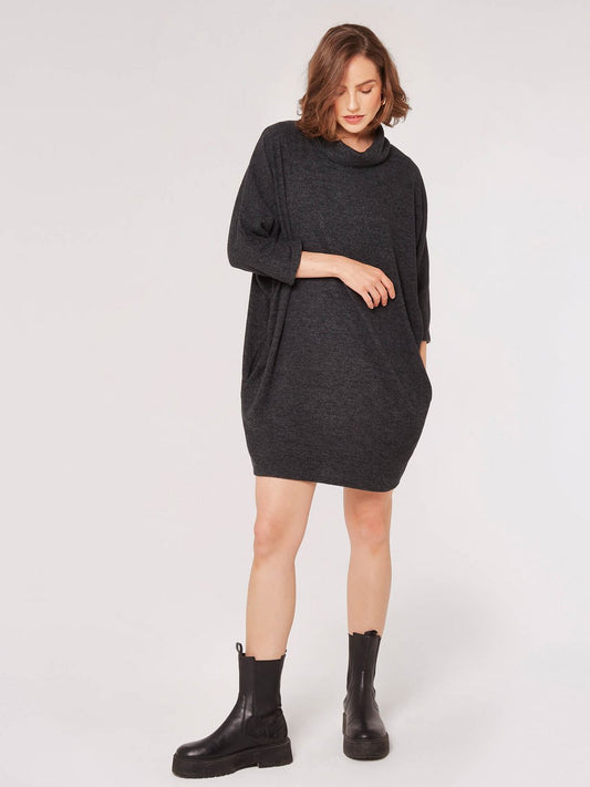 Apricot Minikleid Damen Viskose strukturiert