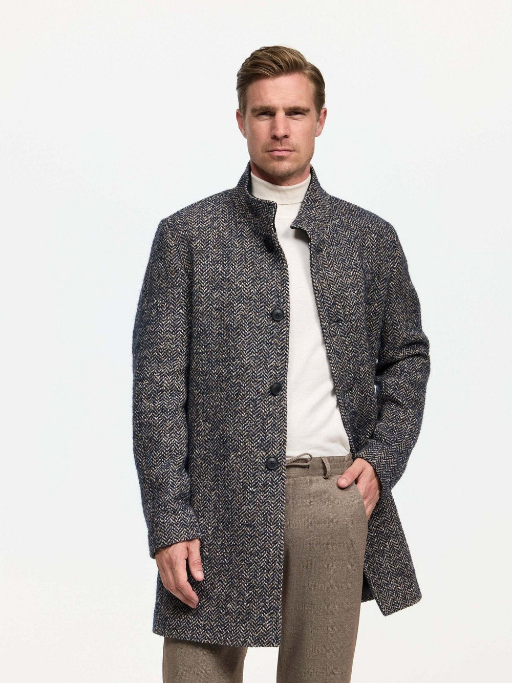 Zuitable Mantel DiBergamo 242800-960 Herren Baumwolle gemustert