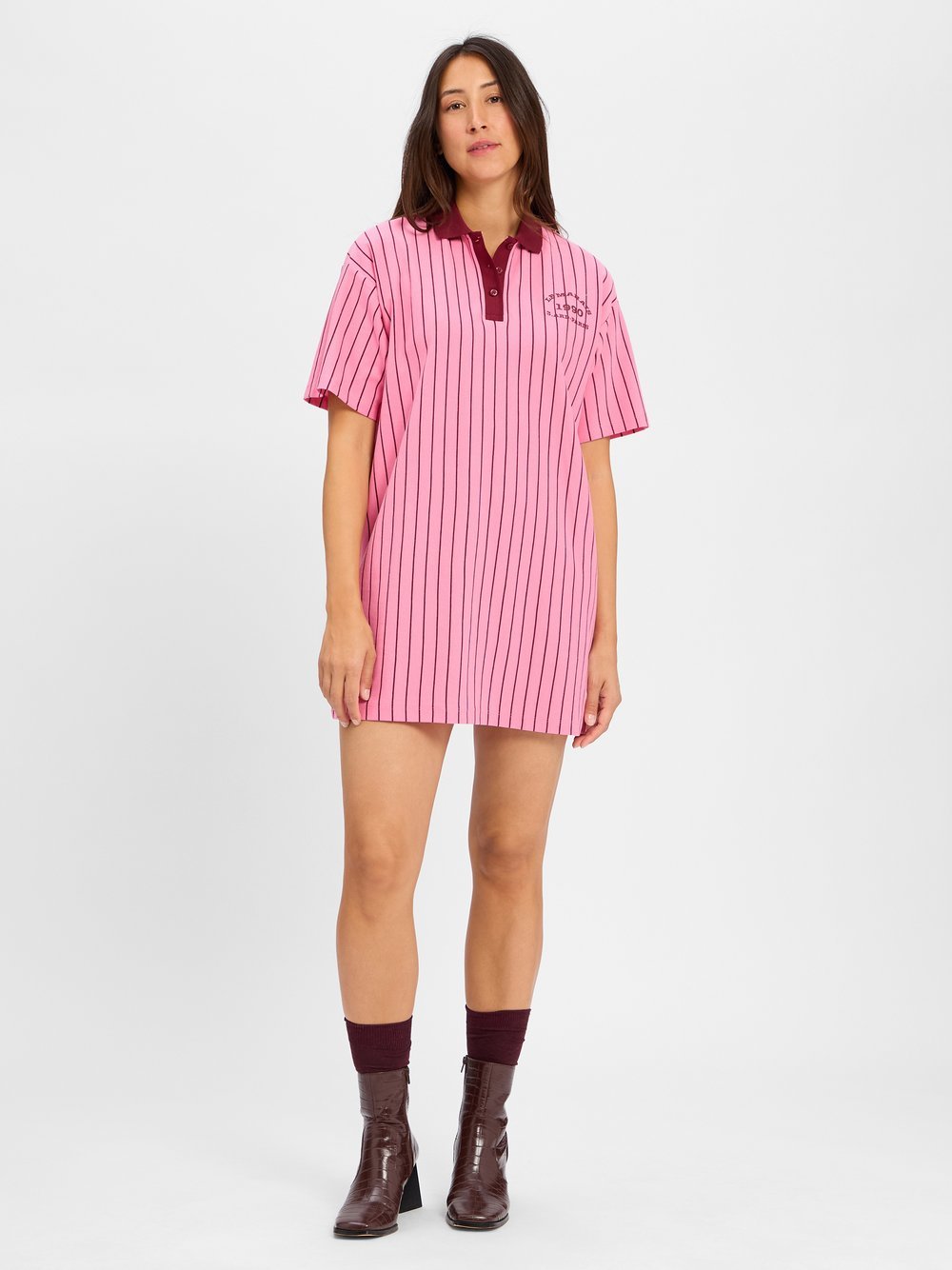 JJXX Shirtkleid Damen Baumwolle gestreift