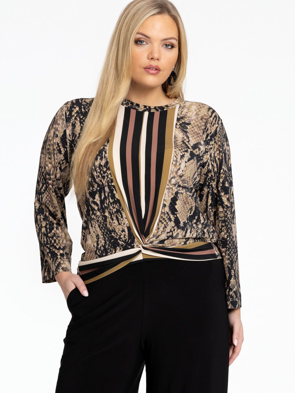 YOEK T-Shirt Damen gemustert