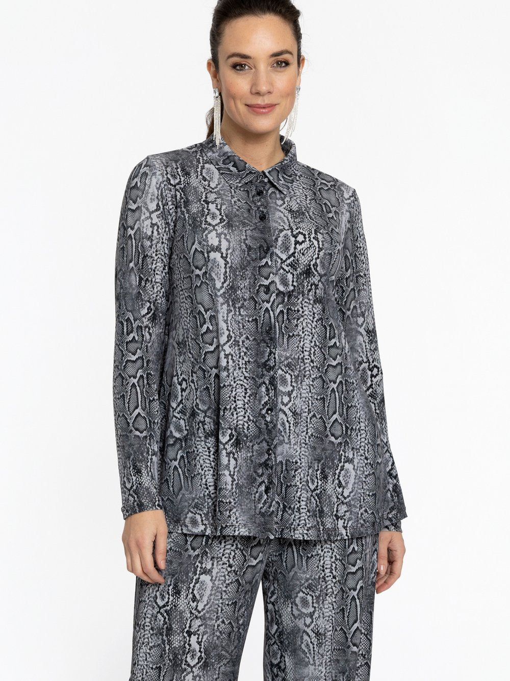 YOEK Bluse Damen gemustert