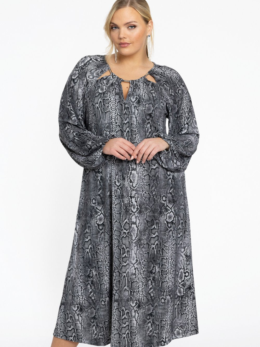 YOEK Kleid Damen gemustert