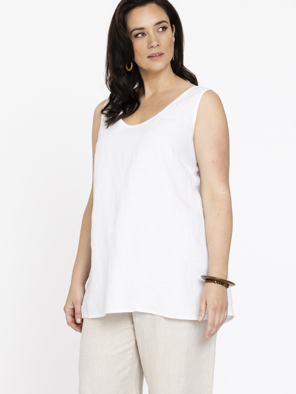 YOEK Top Damen Leinen