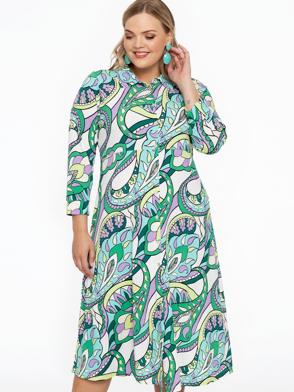 YOEK Kleid Damen bedruckt