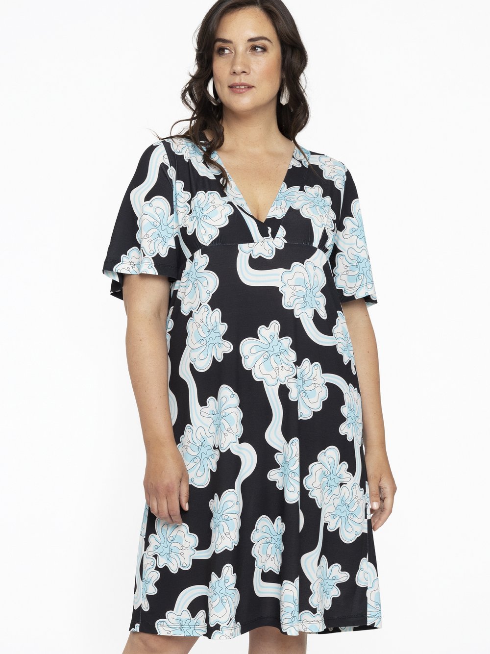 YOEK Kleid Damen bedruckt