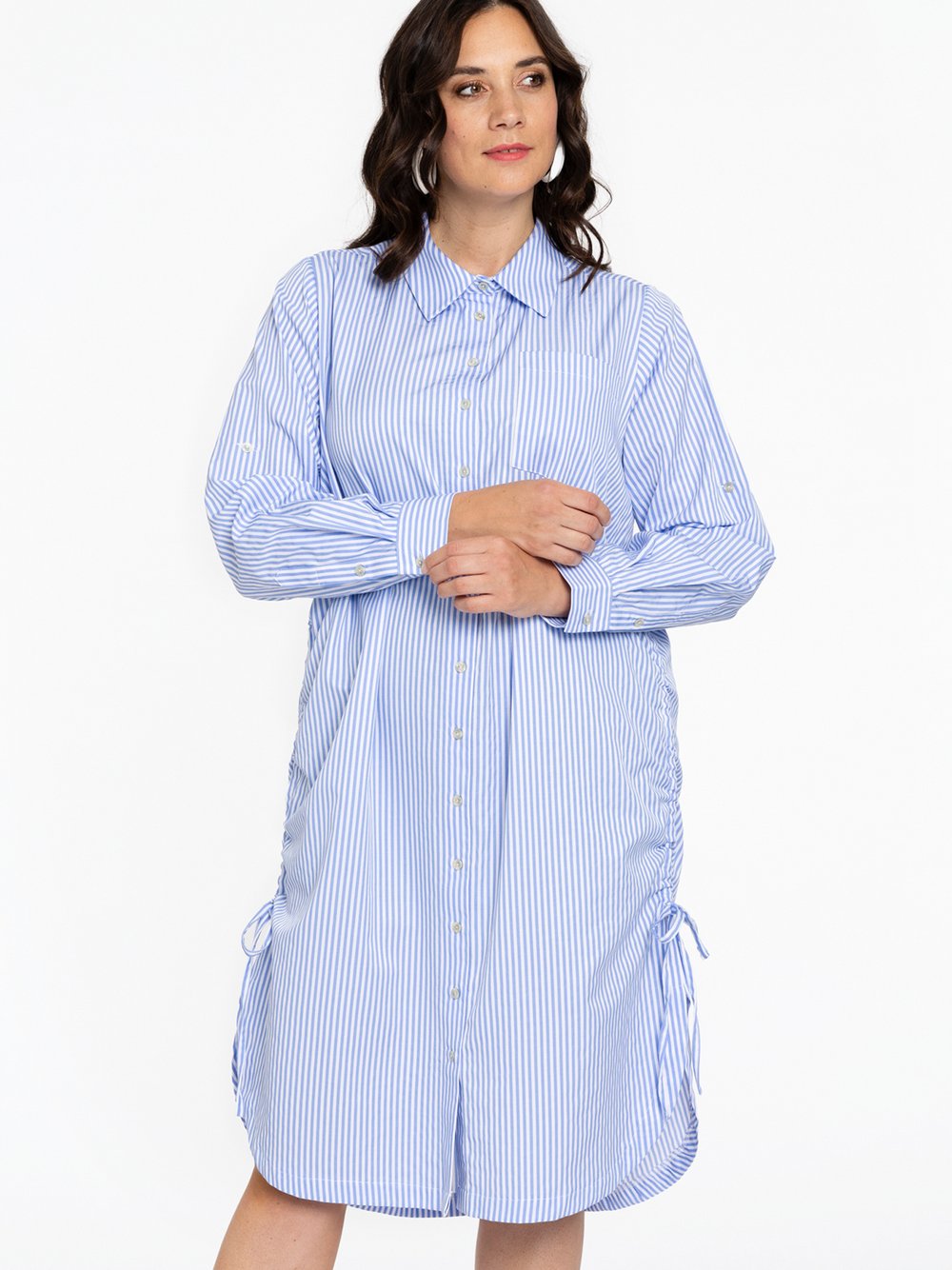 YOEK Kleid Damen Baumwolle gestreift