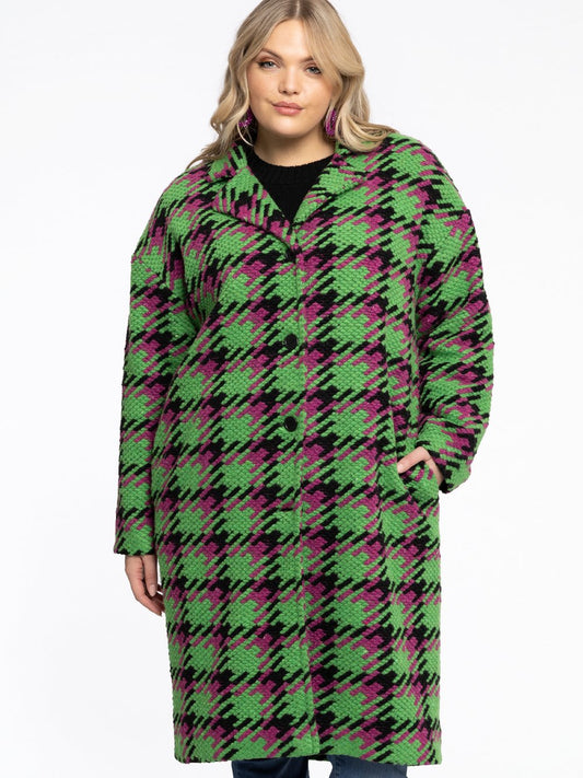 YOEK Mantel Damen kariert