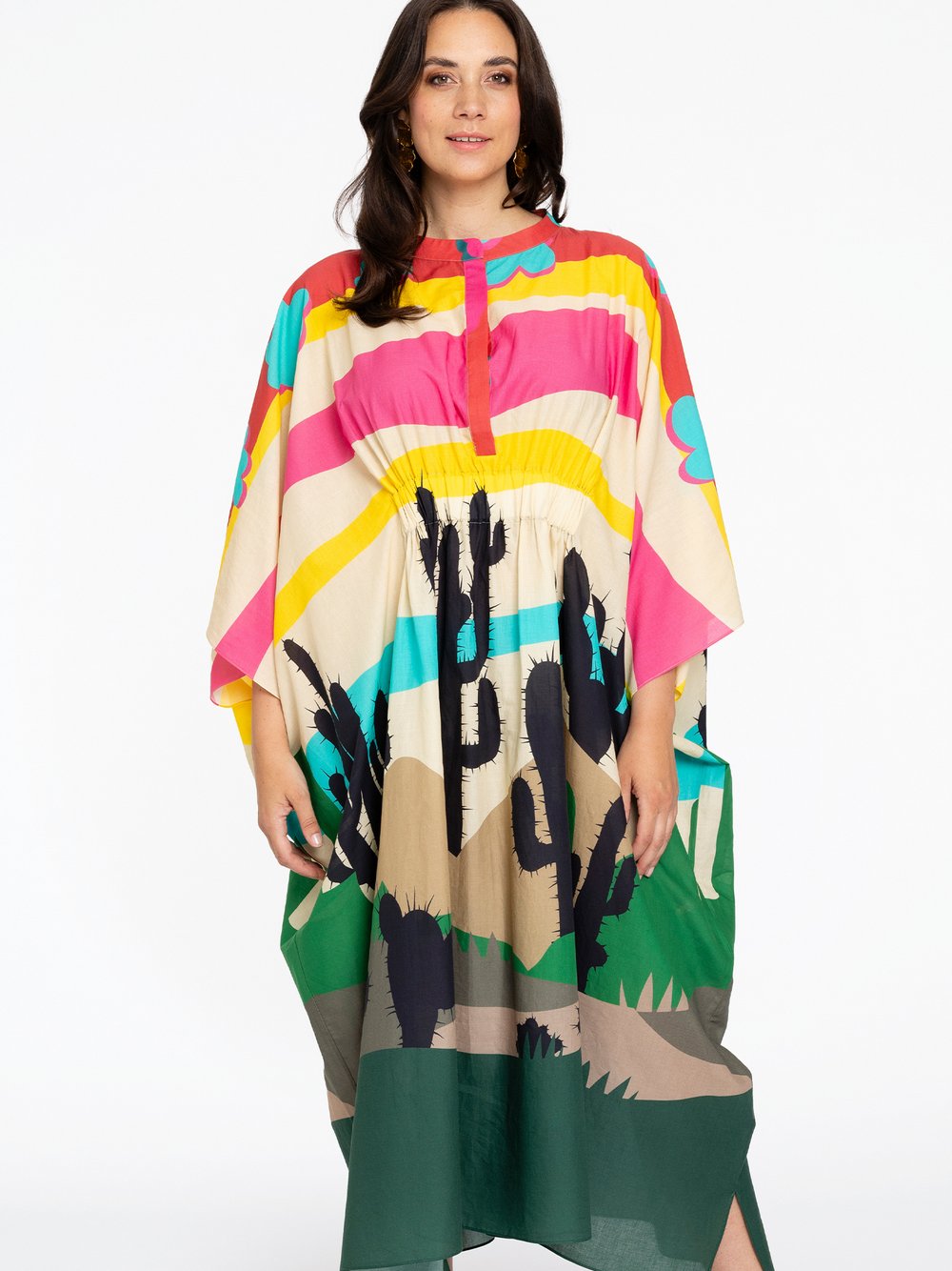 YOEK Kleid Damen Baumwolle bedruckt