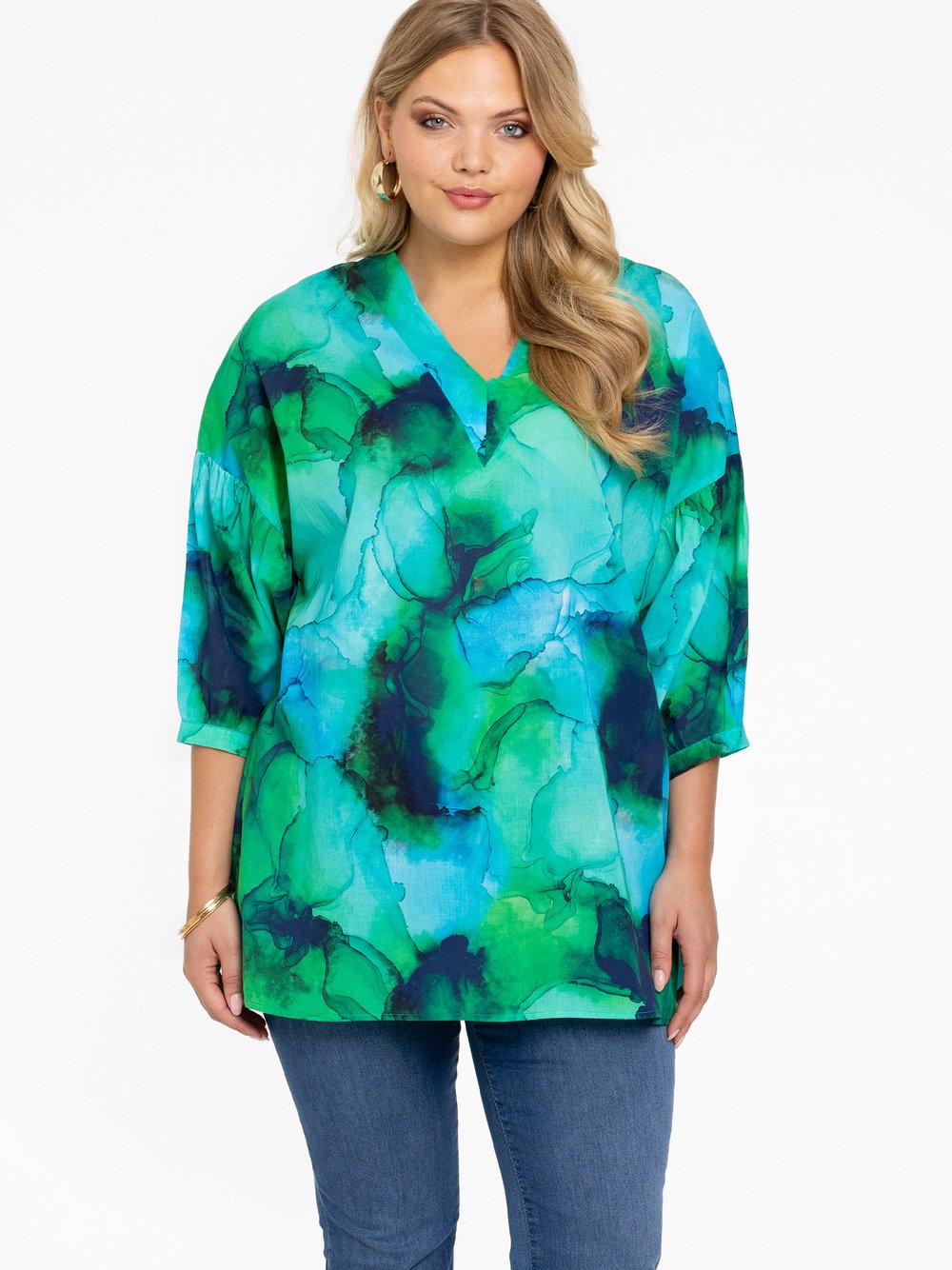 YOEK Tunika Damen Baumwolle bedruckt