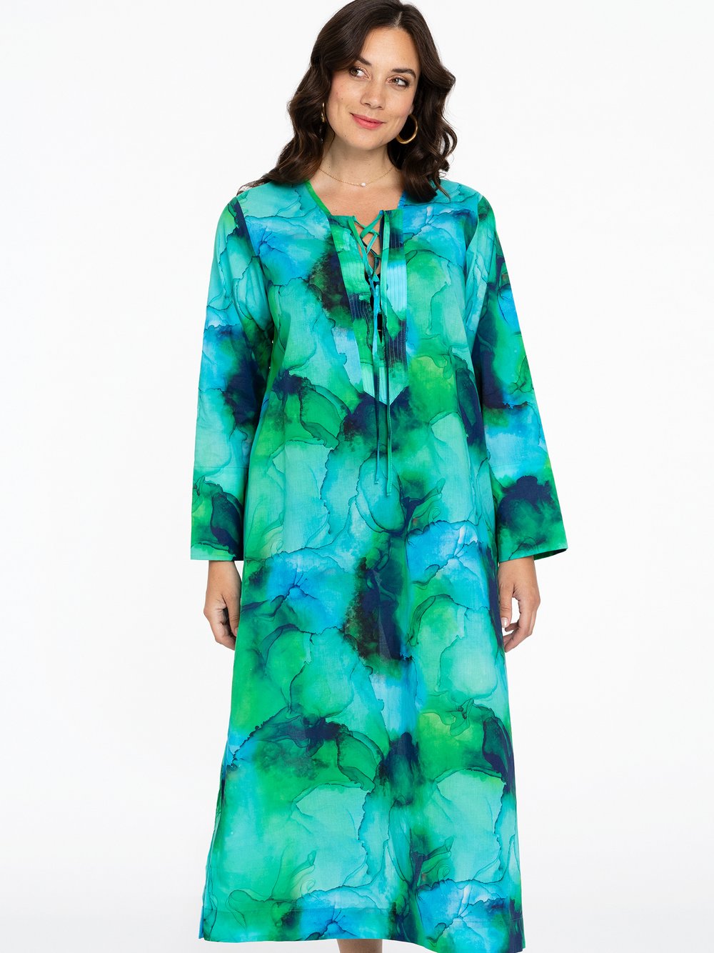 YOEK Kleid Damen Baumwolle bedruckt