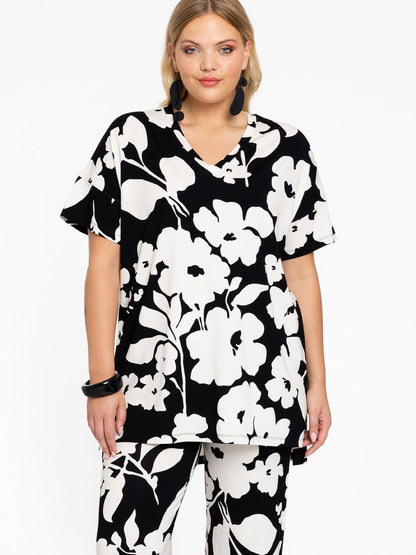 YOEK Tunika Damen Viskose bedruckt