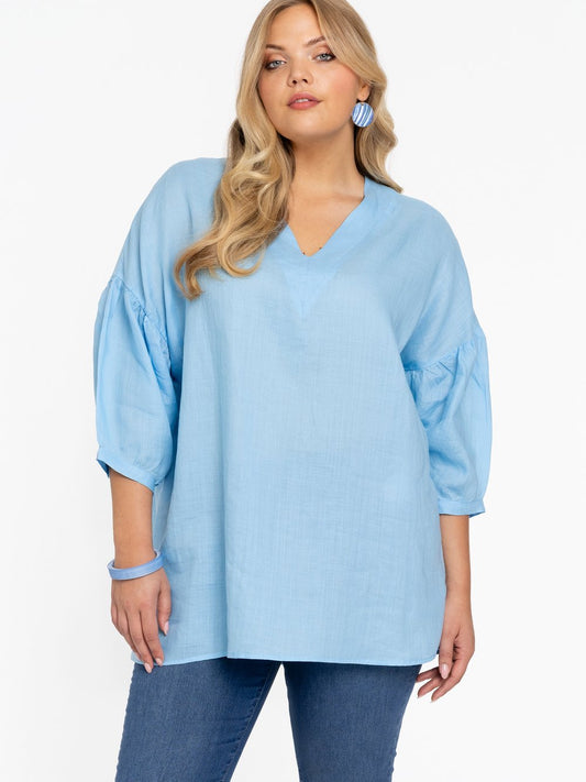 YOEK Tunika Damen Leinen