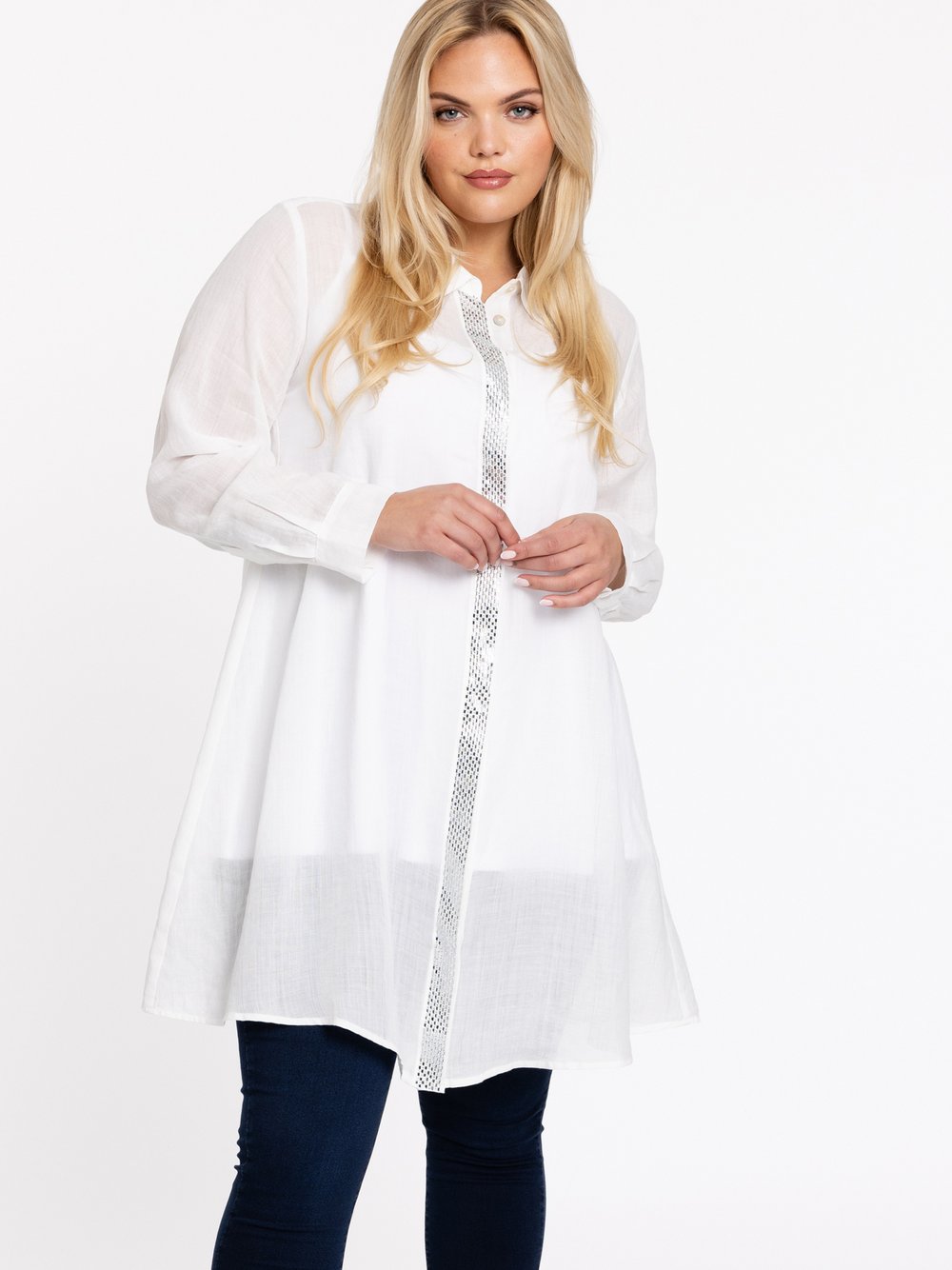 YOEK Bluse Damen Leinen