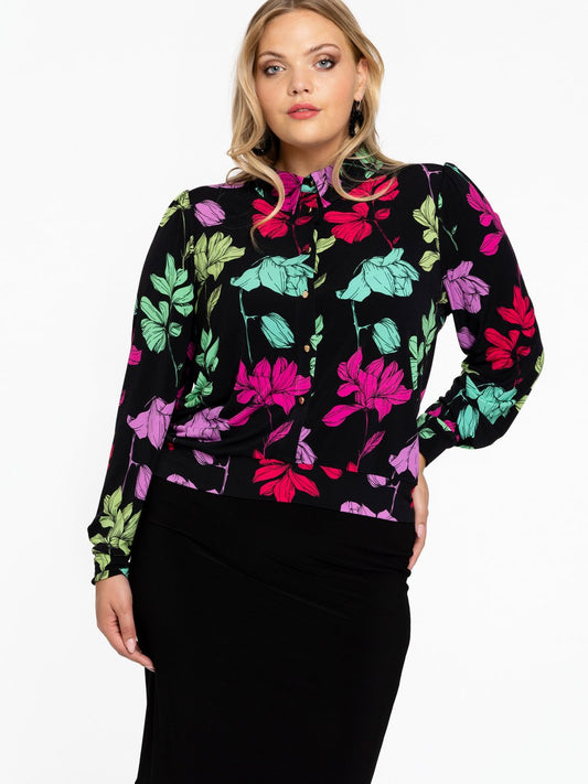 YOEK Bluse Damen gemustert