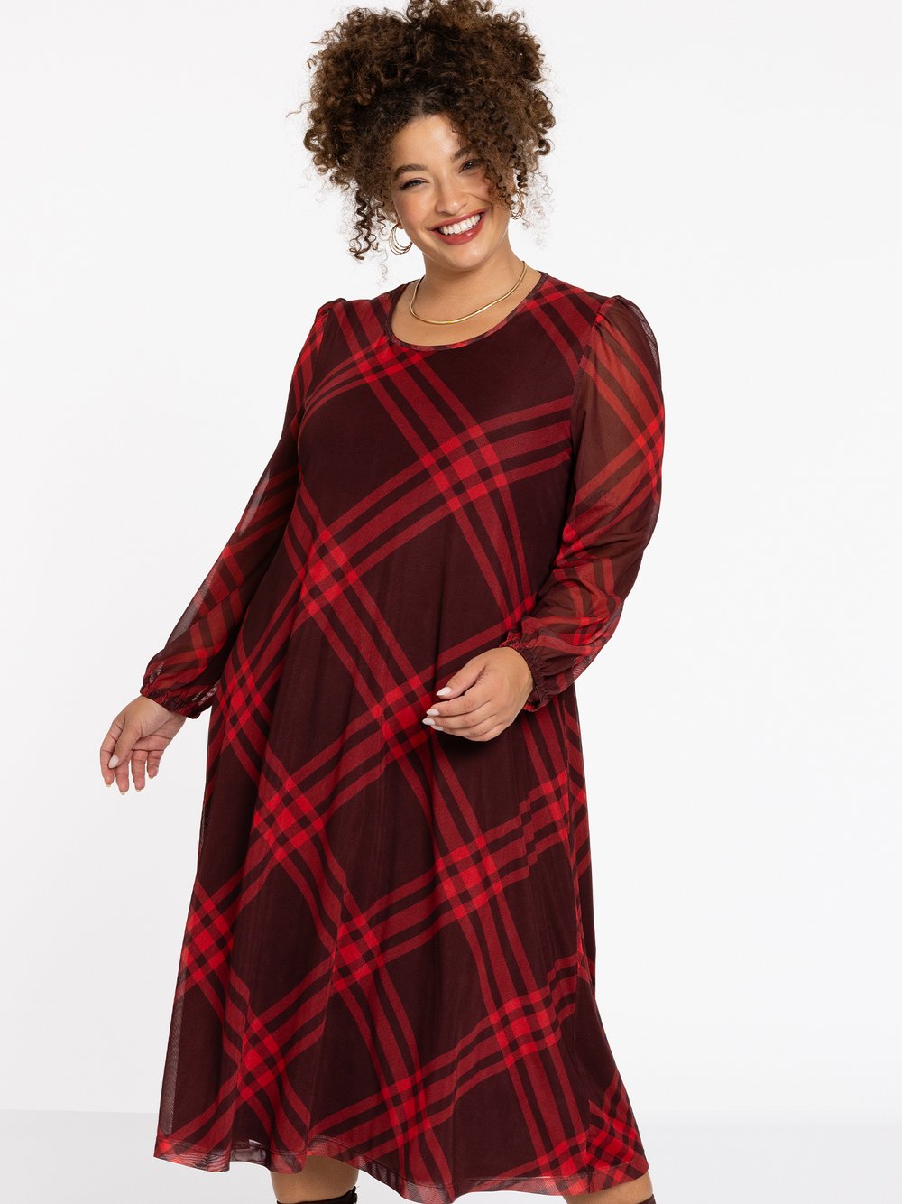 YOEK Kleid Damen gemustert