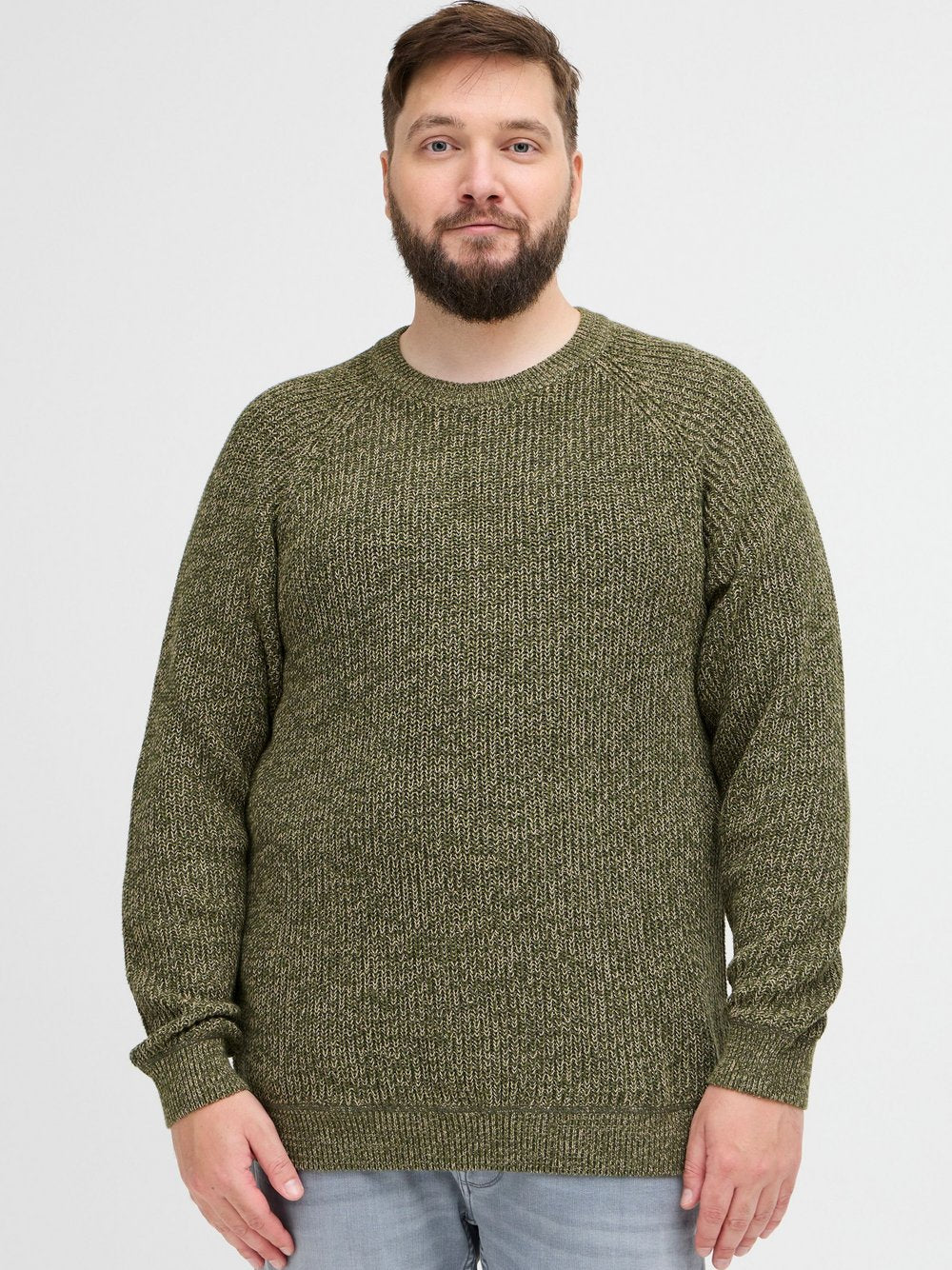 BLEND Strickpullover Herren Baumwolle meliert