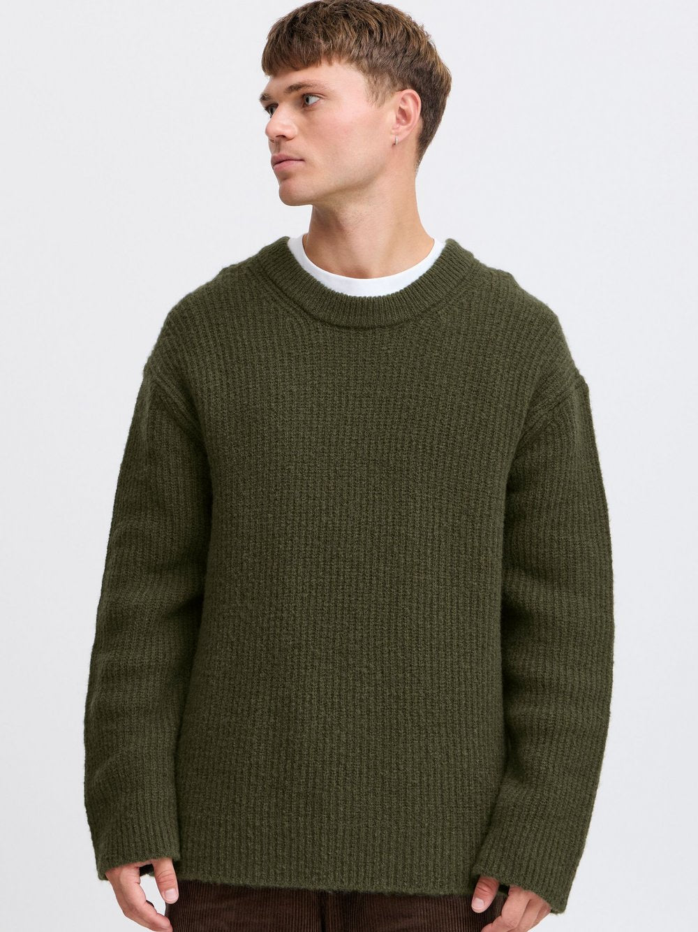 BLEND Strickpullover Herren Baumwolle meliert