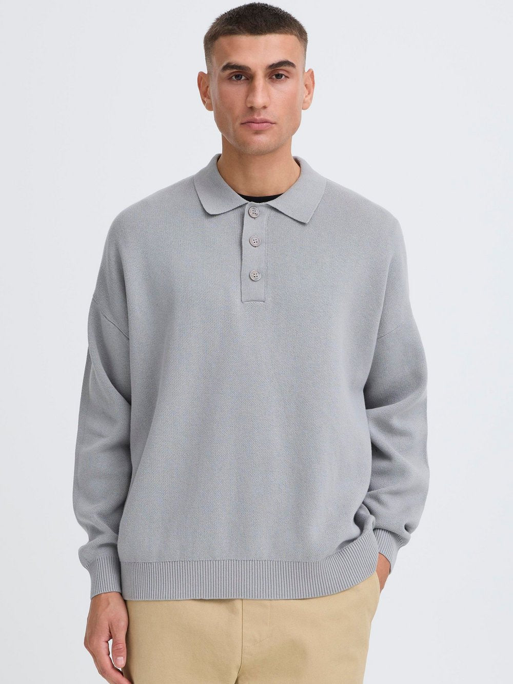 BLEND Strickpullover Herren meliert