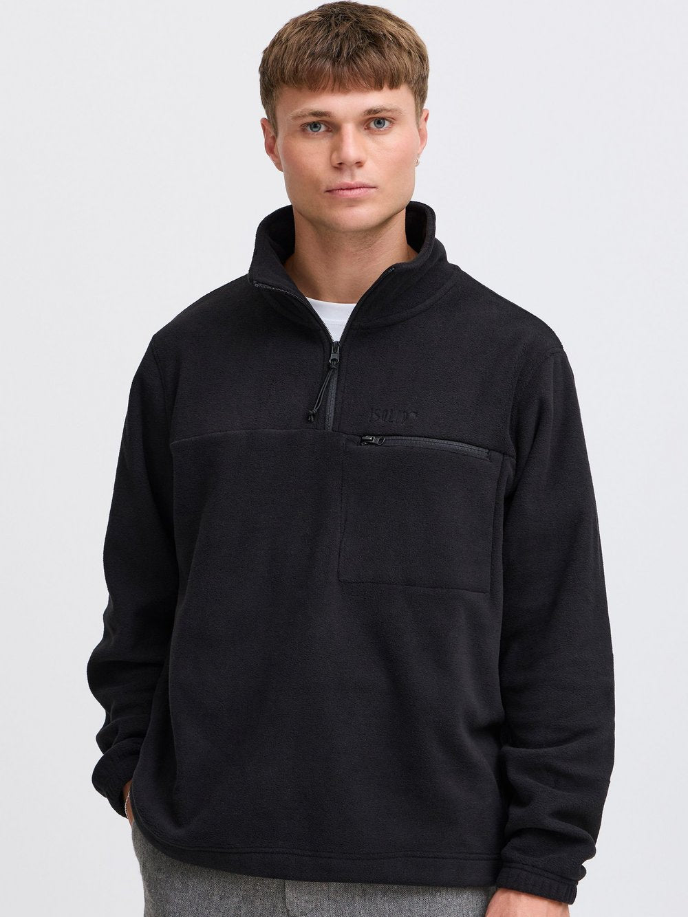 Solid Fleecejacke Herren kariert