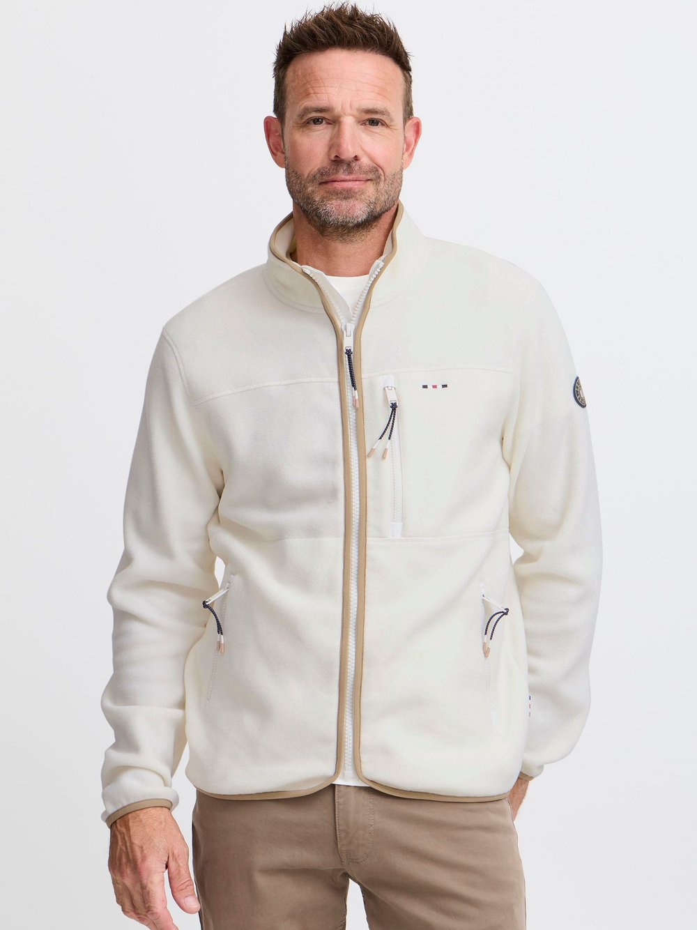 Solid Fleecejacke Herren kariert