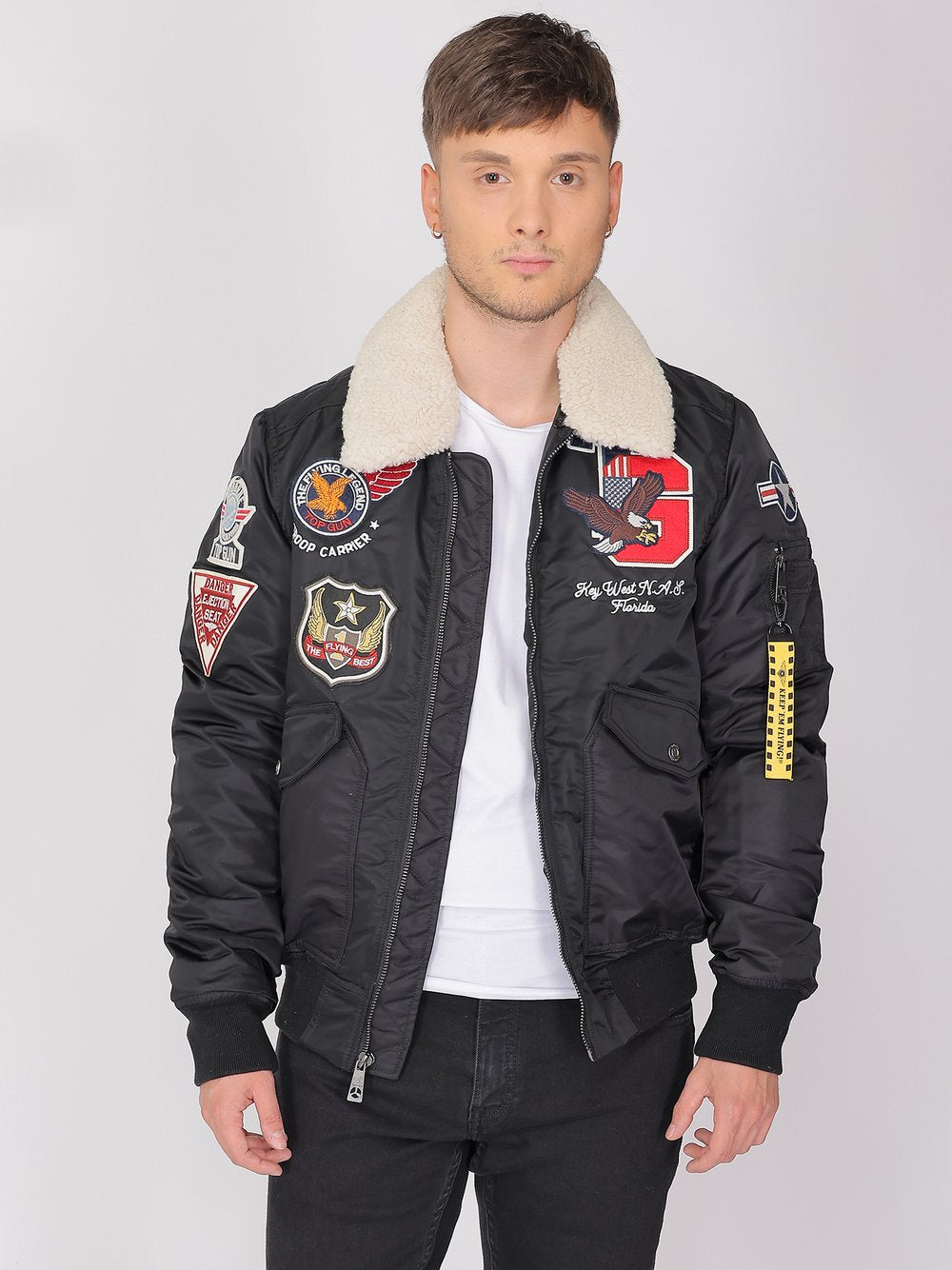 Topgun Bomberjacke Herren Polyamid bedruckt