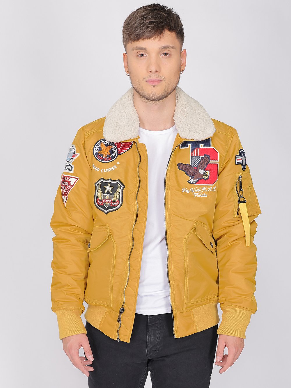 Topgun Bomberjacke Herren Polyamid bedruckt