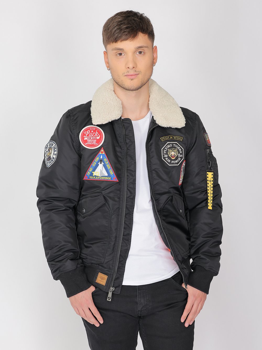 Topgun Bomberjacke Herren Polyamid bedruckt
