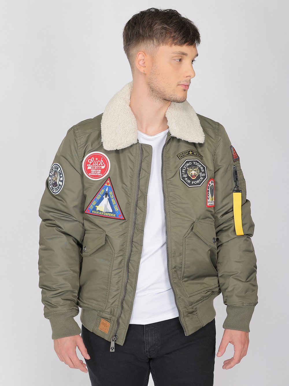 Topgun Bomberjacke Herren Polyamid bedruckt