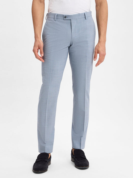 Finshley & Harding Baukasten--Abzughose mit Schurwoll-Anteil Herren Modern Fit Schurwolle gemustert