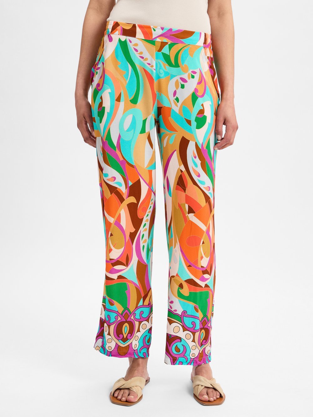 Marie Lund Stoffhose Damen Viskose gemustert