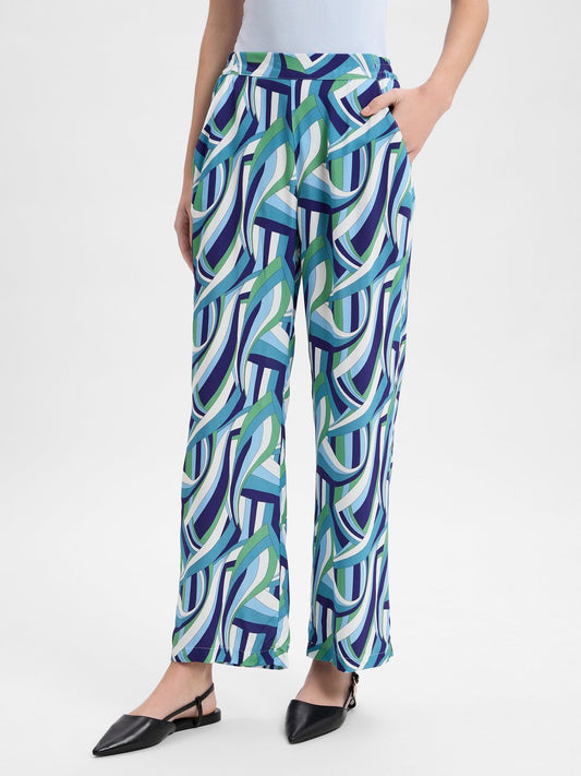 Marie Lund Stoffhose Damen Viskose gemustert