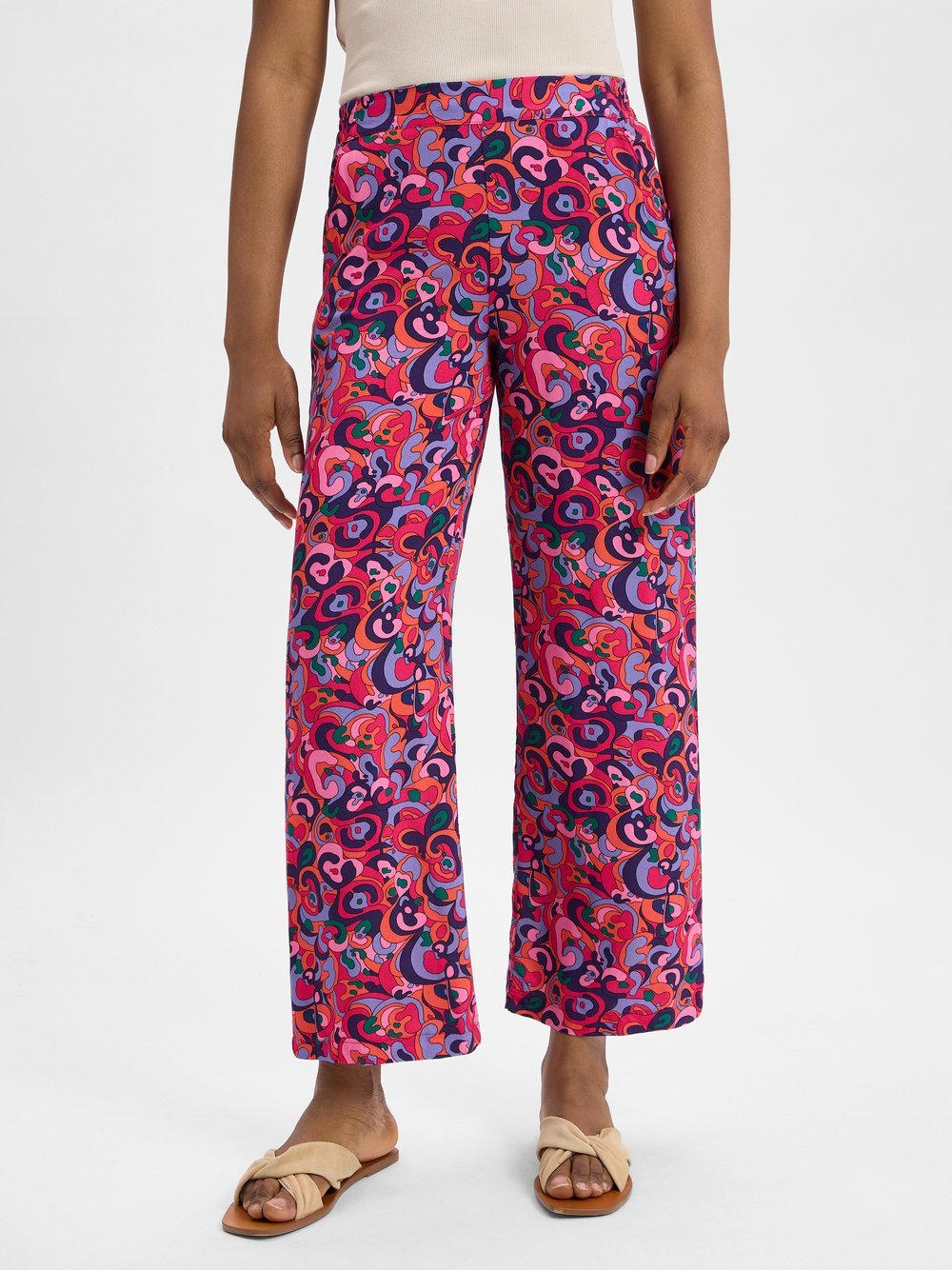 Marie Lund Stoffhose Damen Viskose gemustert