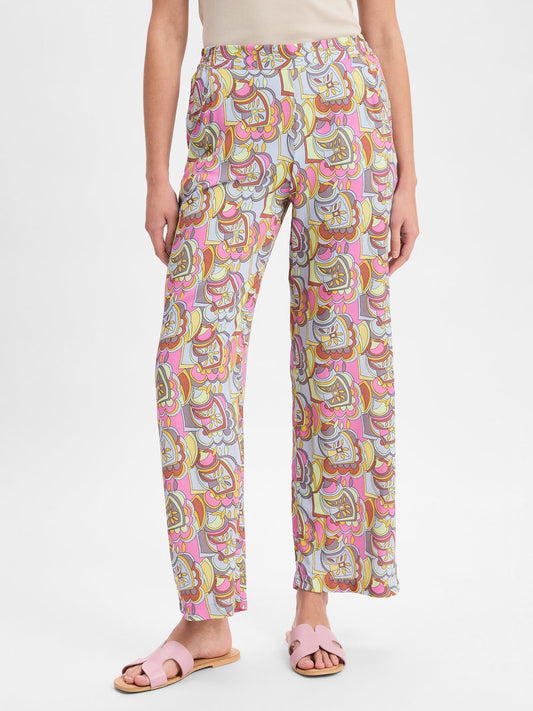 Marie Lund Sommerhose Damen Viskose gemustert