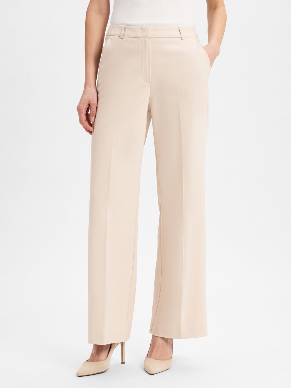 comma Hose mit Leinenanteil Damen Baumwolle