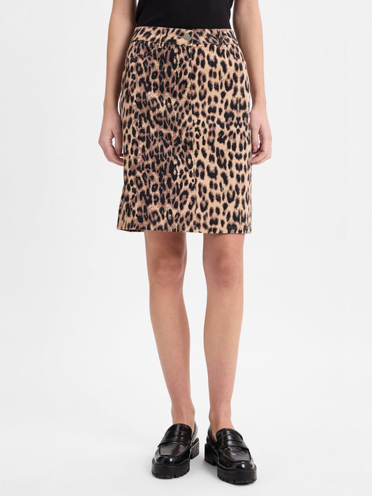 Marie Lund Mini-Jeansrock Damen Baumwolle gemustert