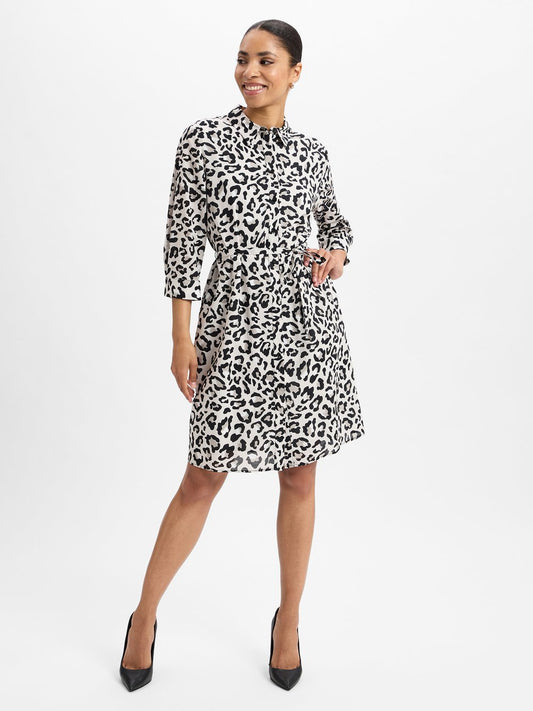 comma casual identity Blusenkleid Damen Baumwolle gemustert