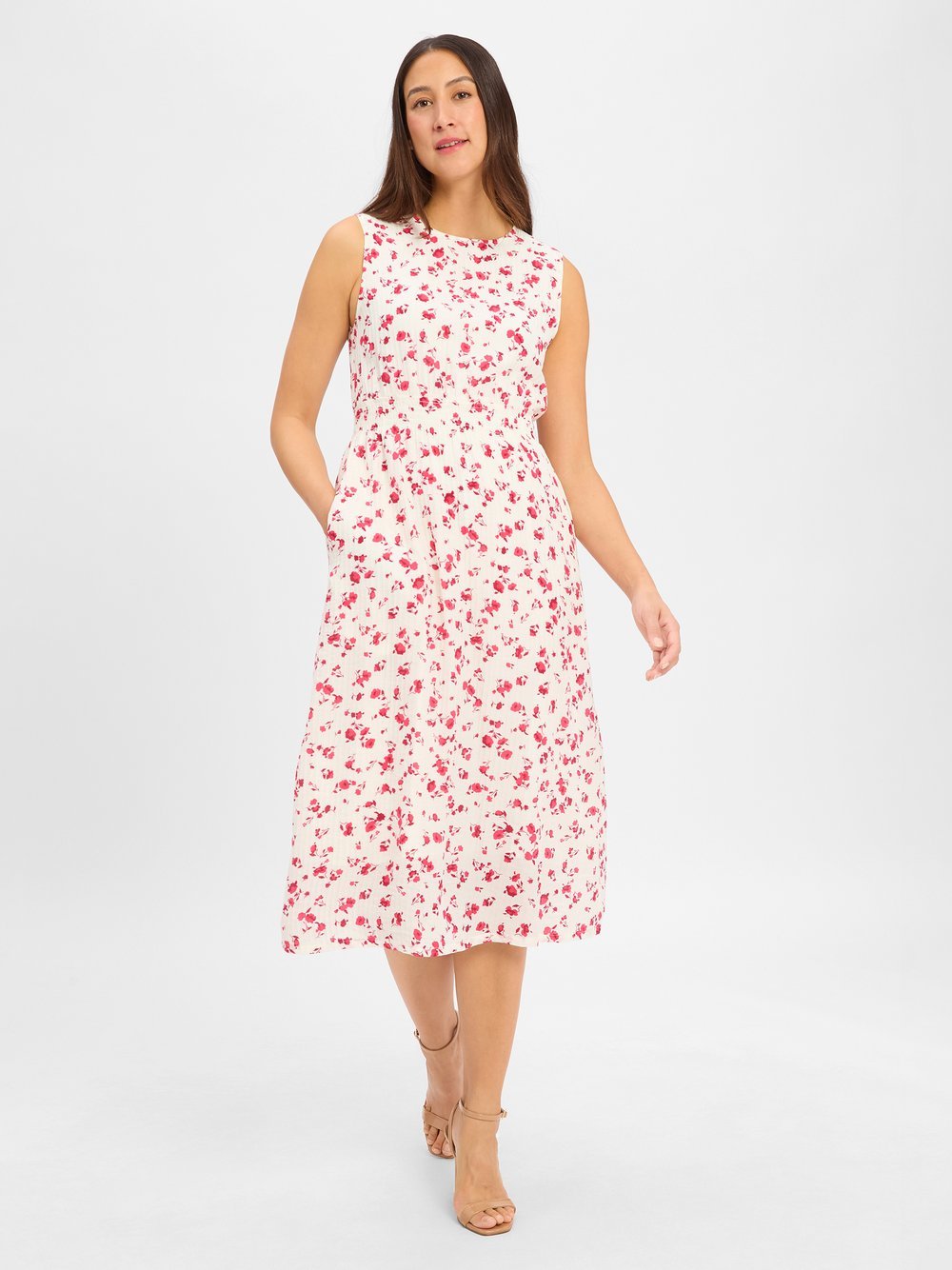 Msch Copenhagen Midikleid Damen Viskose gemustert