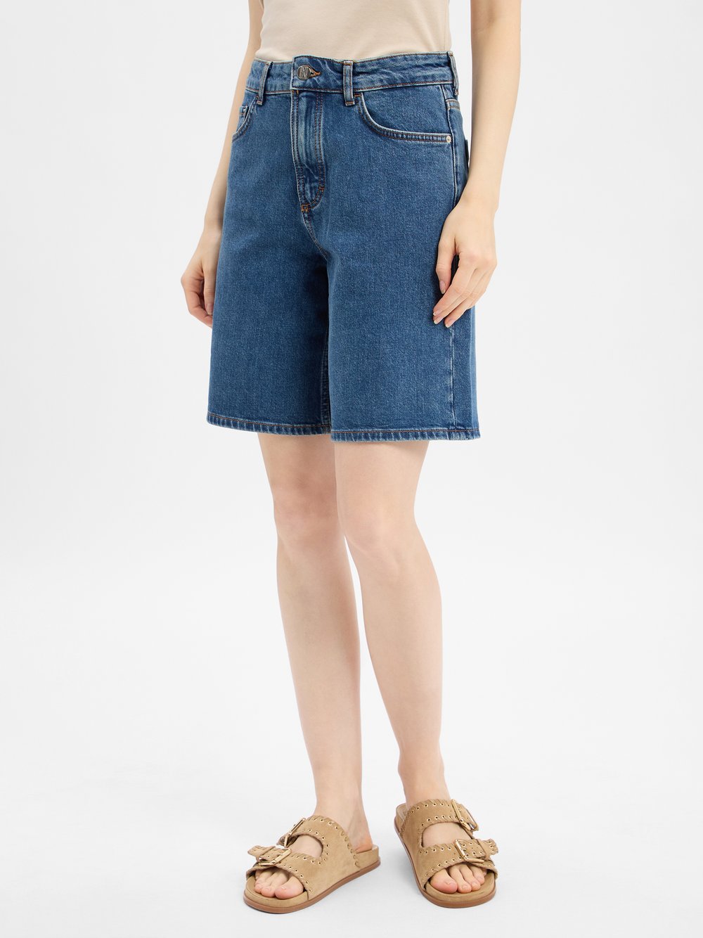 Marc O'Polo Jeans-Bermuda Damen Baumwolle