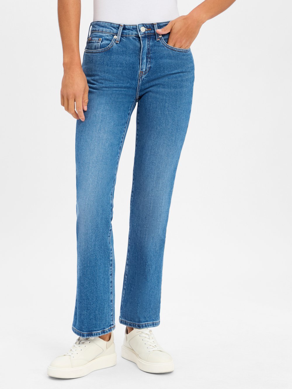 Tommy Hilfiger Bootcut-Jeans Damen Baumwolle