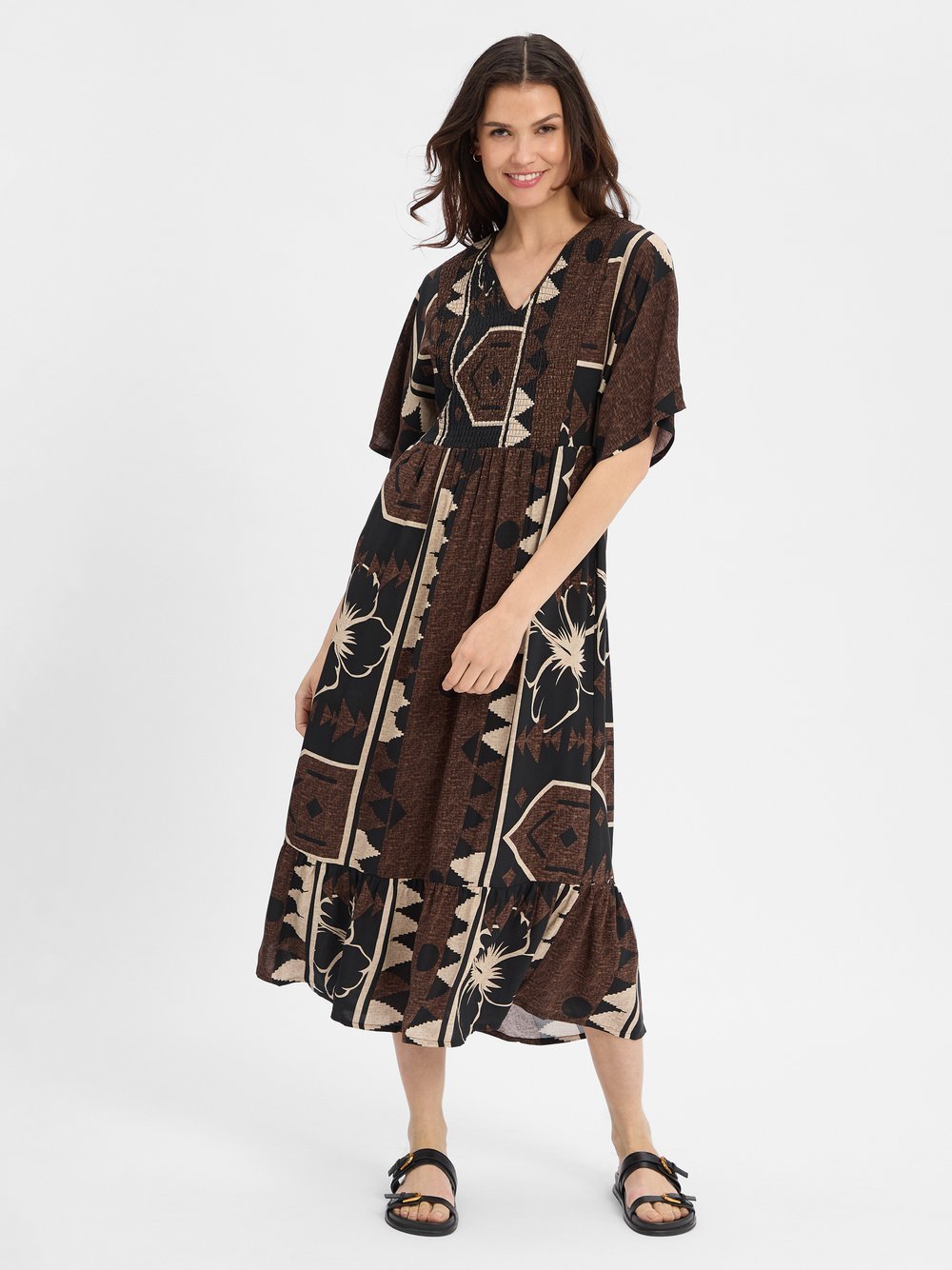 soyaconcept® Kleid Damen Viskose gemustert