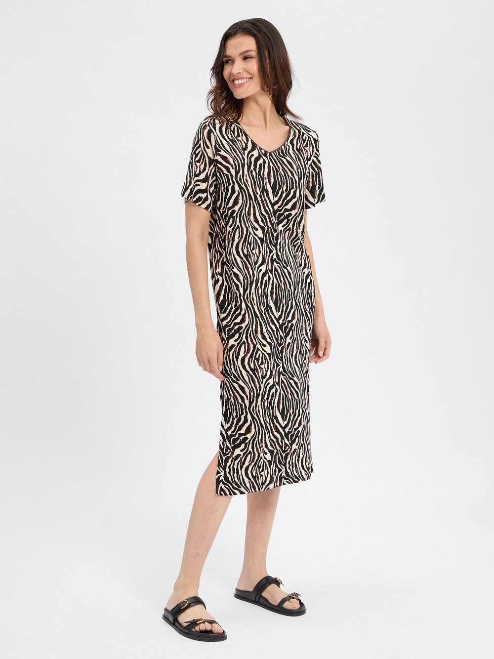 soyaconcept® Kleid mit Leinen-Anteil Damen gemustert