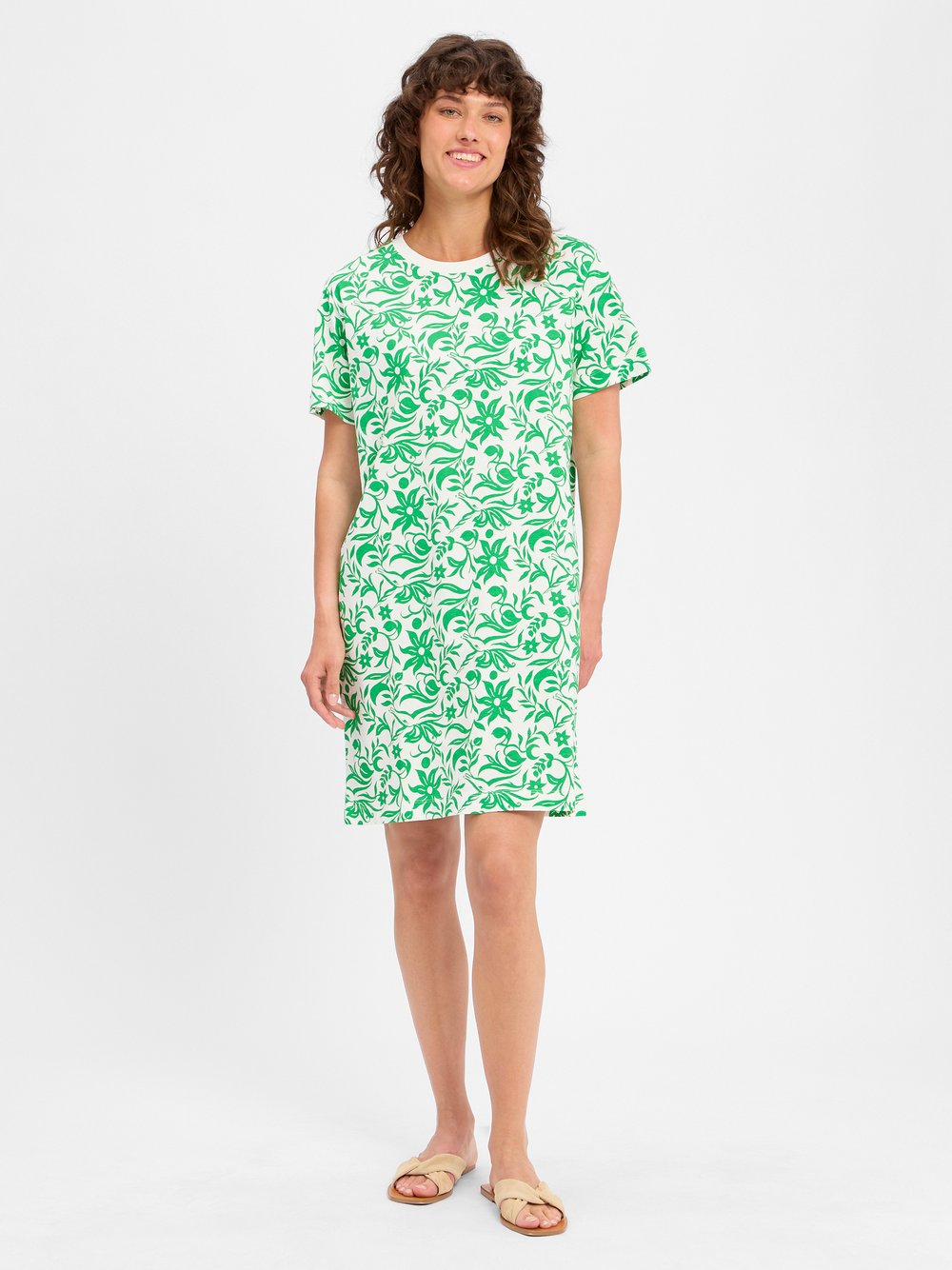 Marie Lund Kleid Damen Baumwolle gemustert