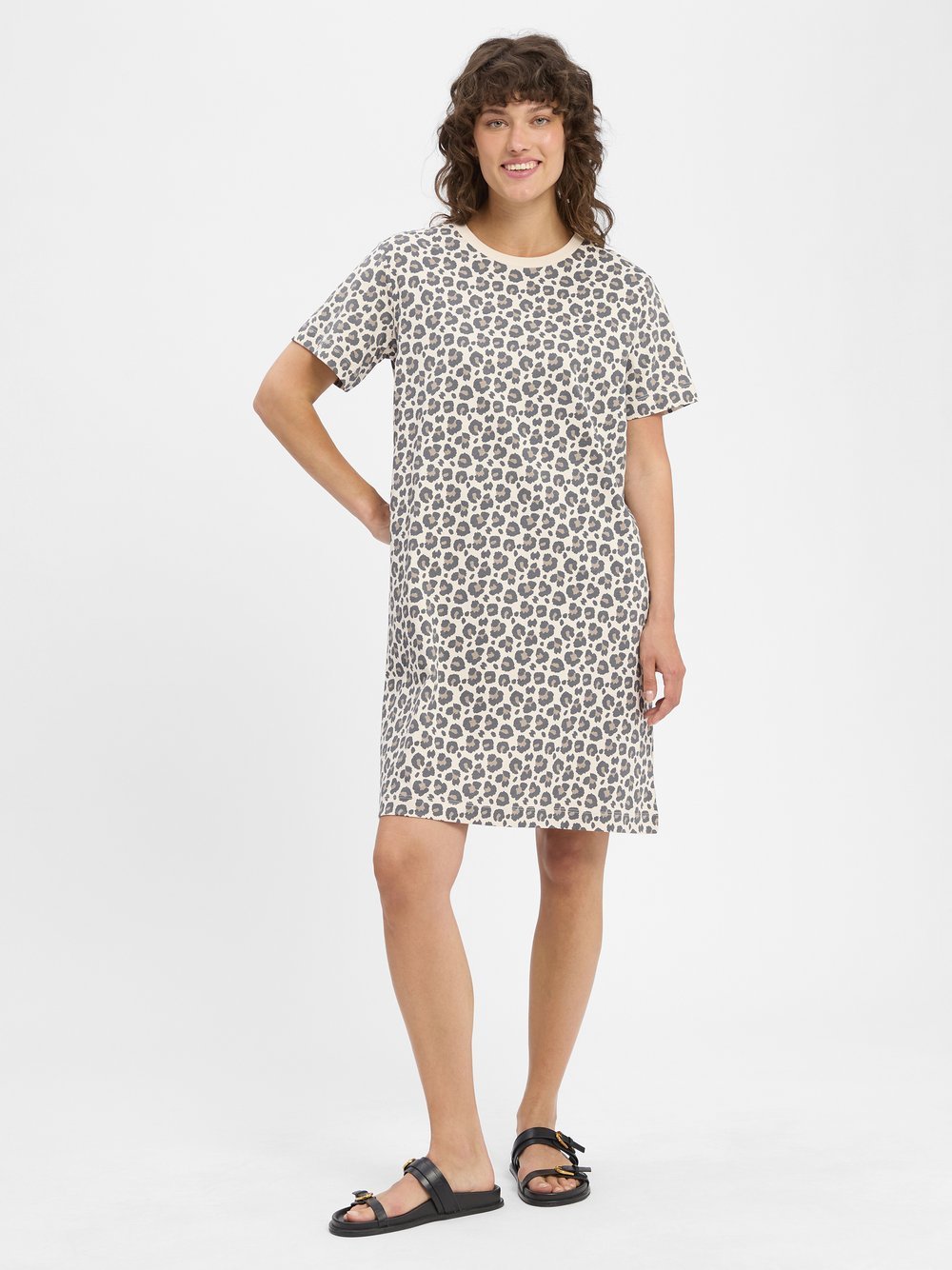 Marie Lund Kleid Damen Baumwolle gemustert