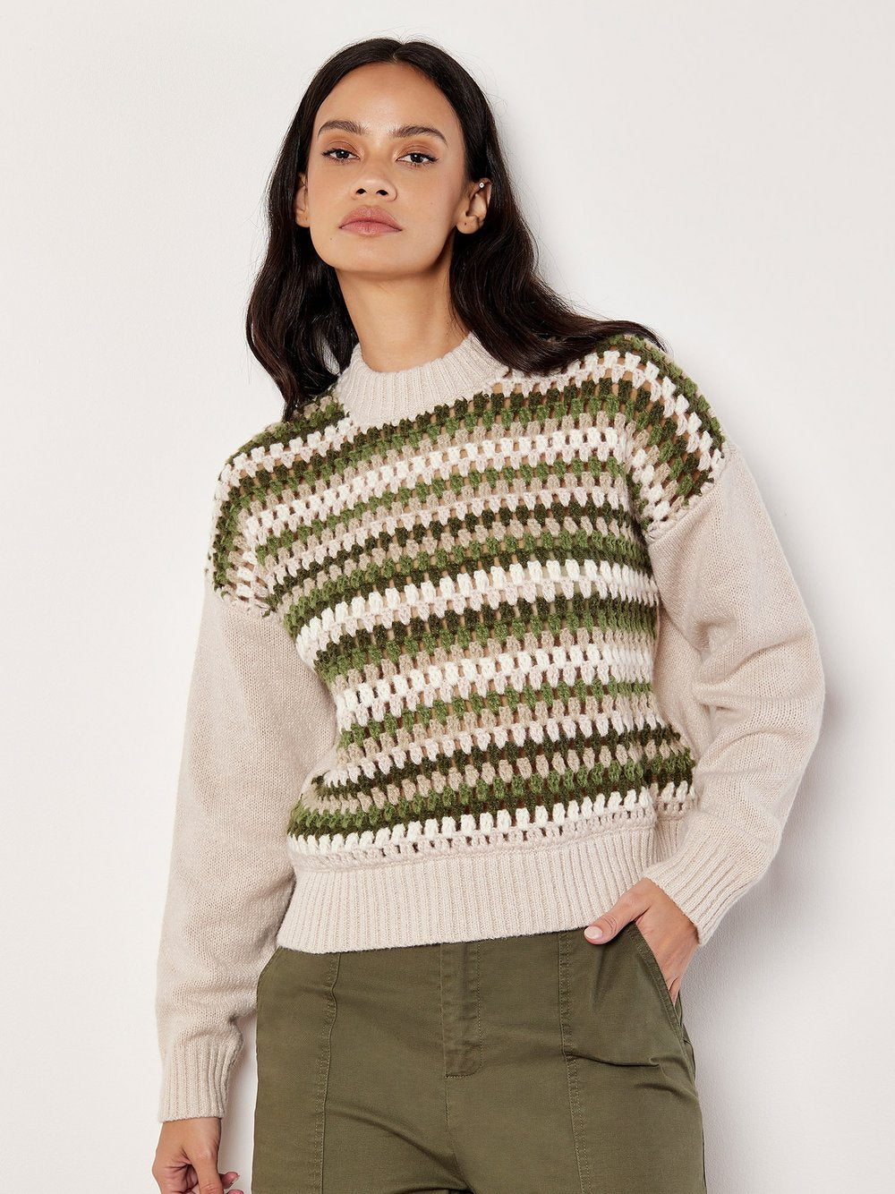 Apricot Pullover Damen strukturiert