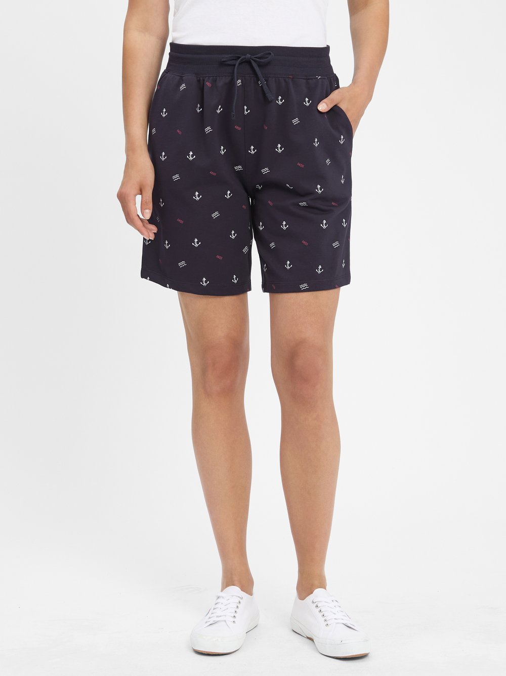 Franco Callegari Sweatshorts Damen Baumwolle gemustert