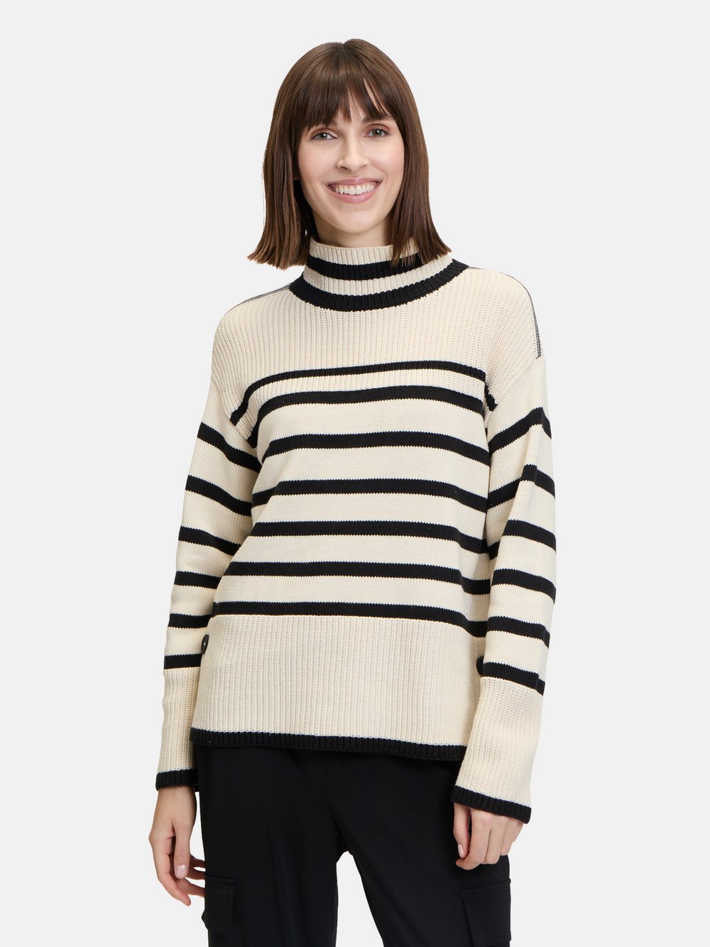 Betty Barclay Grobstrick-Pullover Damen Baumwolle gestreift