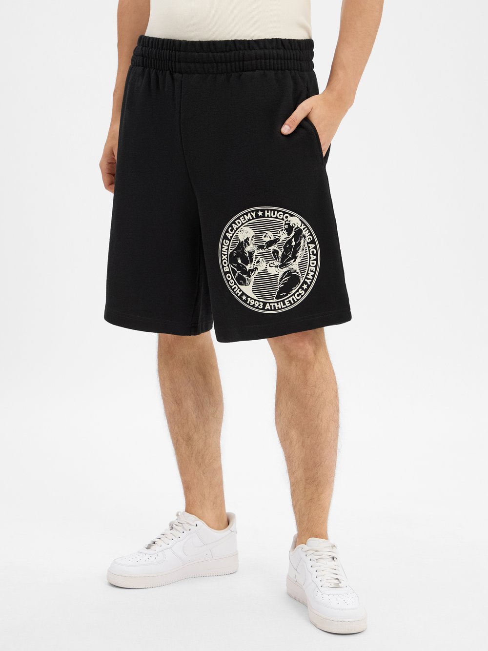 HUGO Sweatshorts Herren Baumwolle