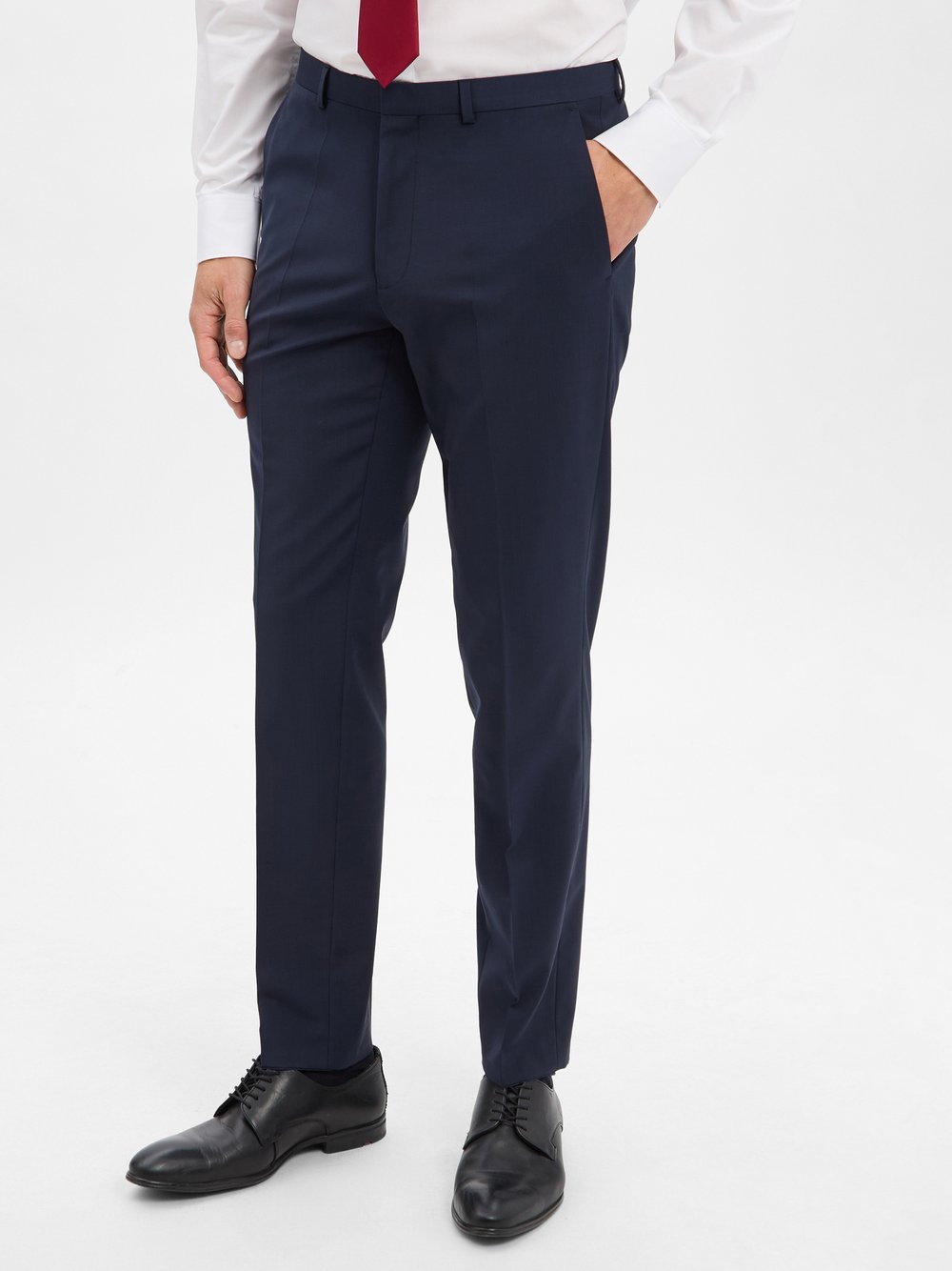 HUGO Baukasten-Hose Herren Super Slim Fit Wolle