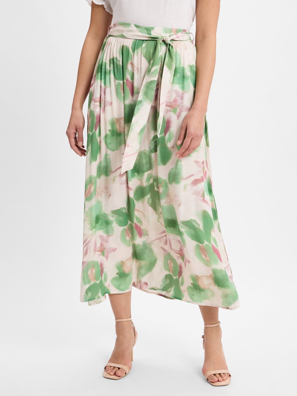 More & More Midirock Damen Viskose gemustert