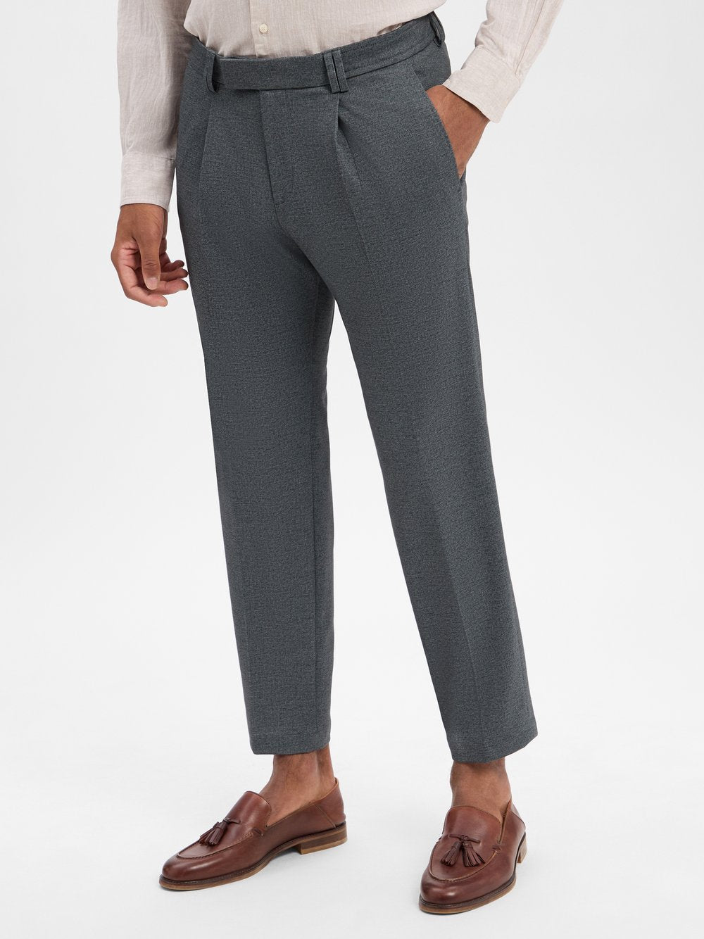 Cinque Bundfaltenhose Herren Regular Fit meliert